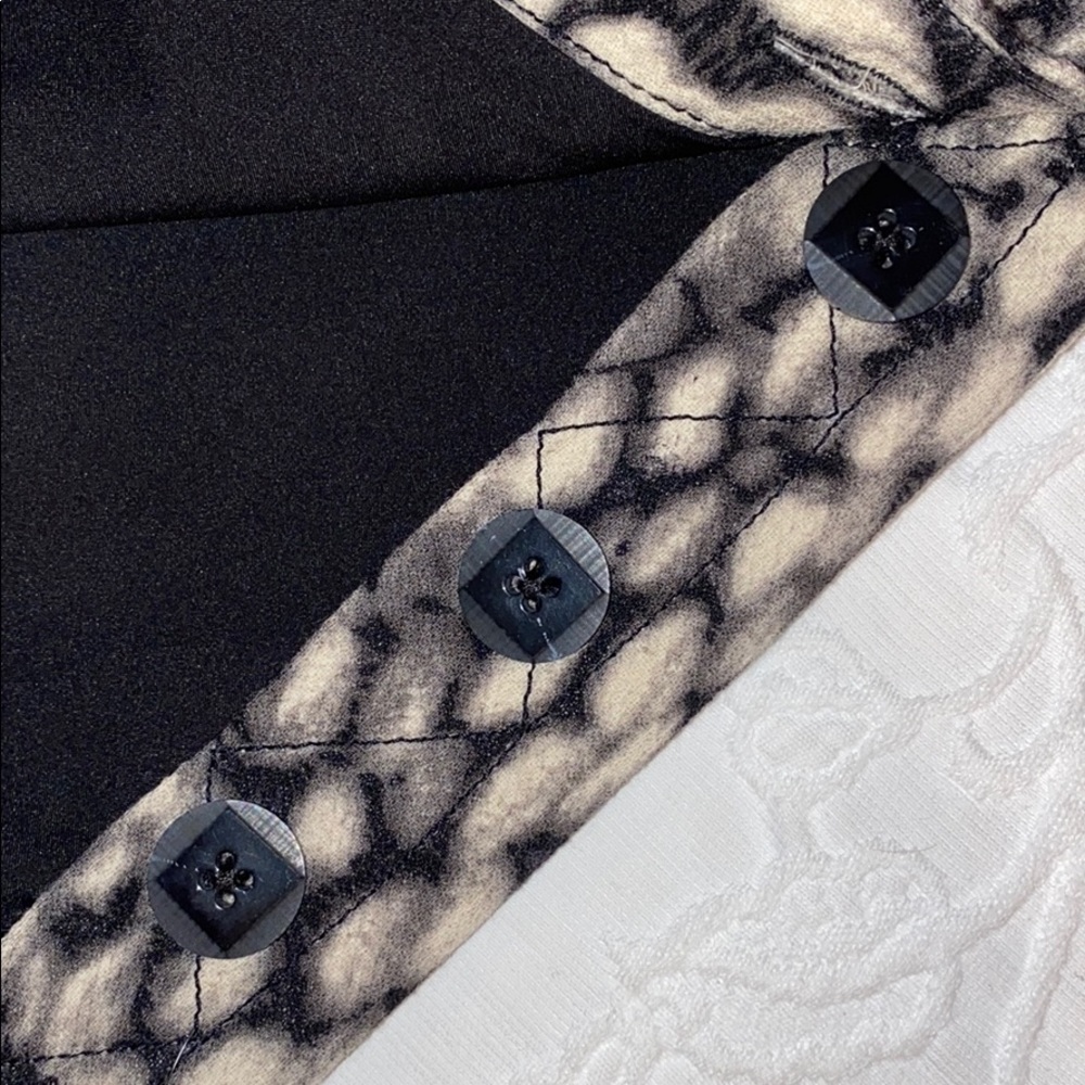 Worth 100% Wool Black & White Skirt Size 14 - Picture 9 of 13